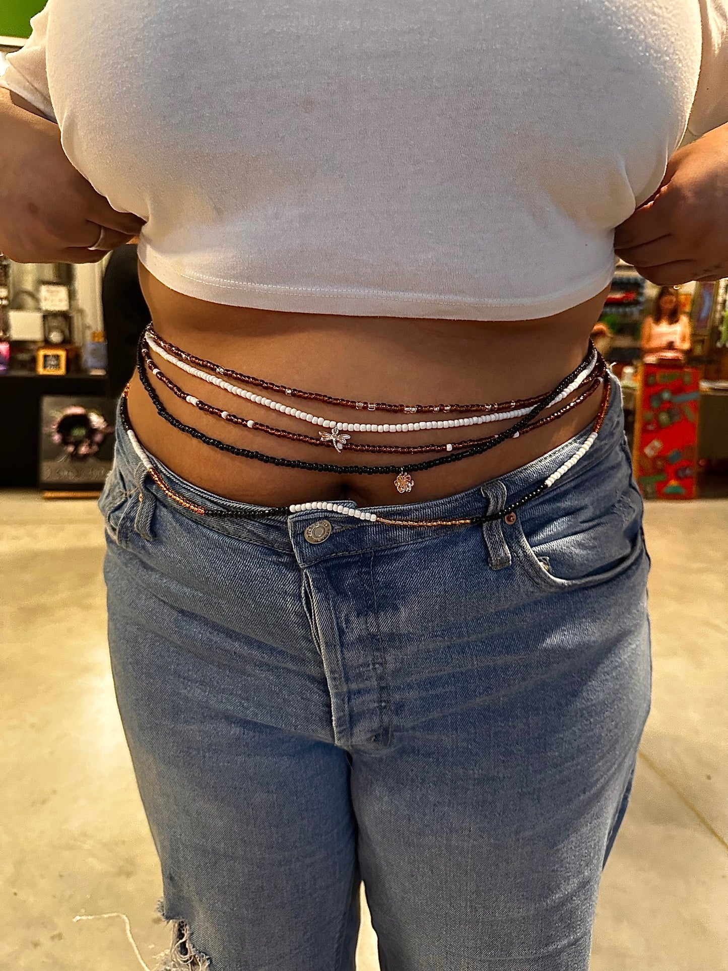 Custom Elastic Waistbead W/ Charms (DM After Purchase)